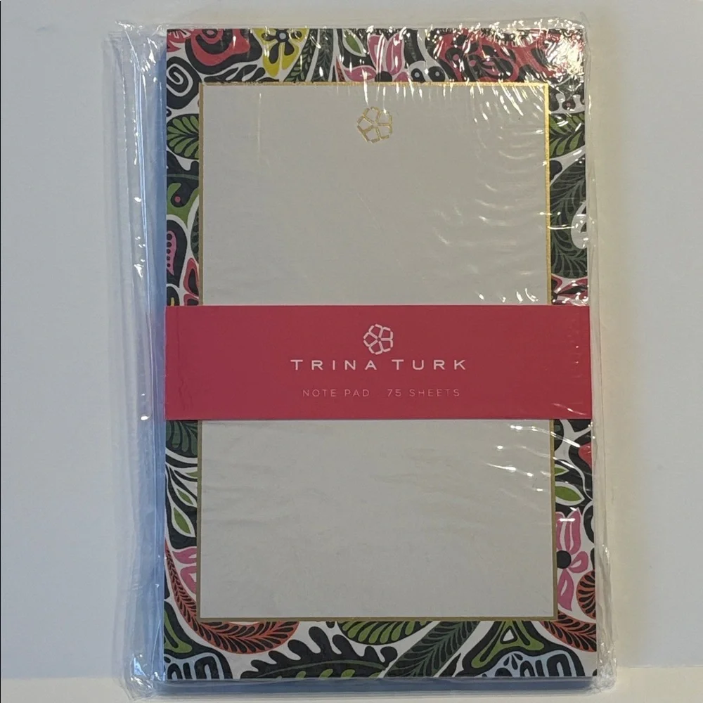 Trina Turk Hard Cover Spiral Bound Notebook and Notepad Bundle